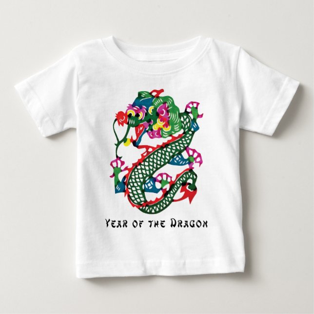 Pour Bébé Année de coupe de papier du T-shirt de dragon (Devant)