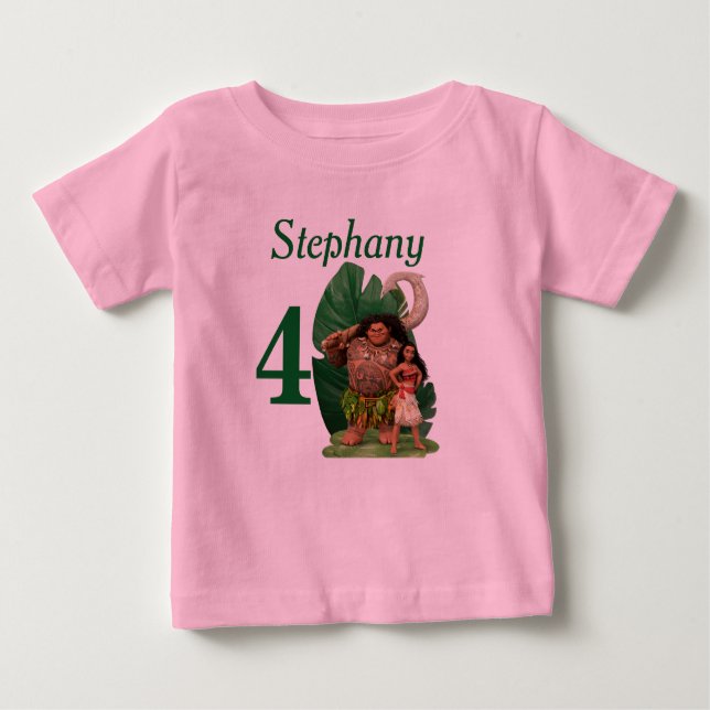Pour Bébé Anniversaire de cadeaux de T-shirt de Moana (Devant)