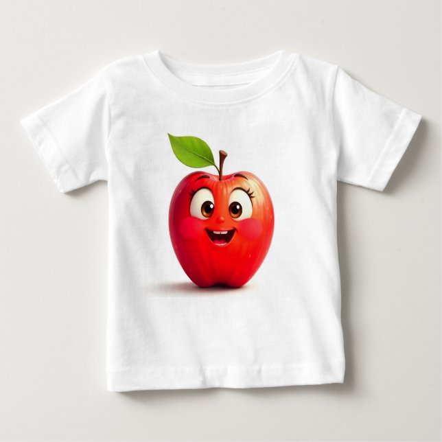 Pour Bébé Apple printed Baby Fine Jersey T-Shirt (Devant)