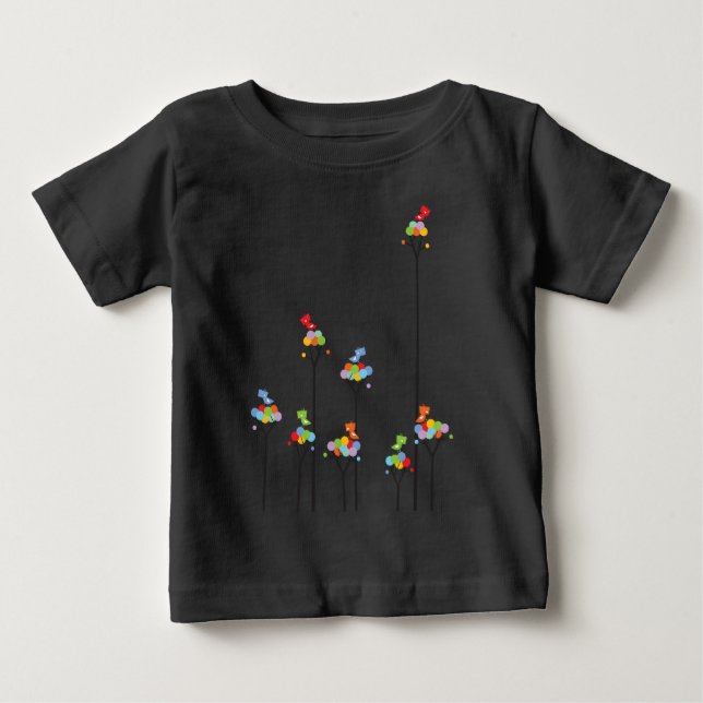Pour Bébé Arbres pointillés et T-shirt fait sur commande (Devant)