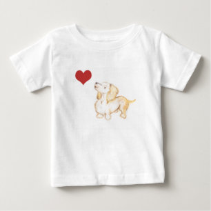 Pour Bébé "Art T-shirt de childs de teckel d'amour par