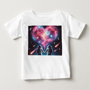 Pour Bébé Astronaut Love Nebula Baby T-shirt
