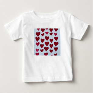Pour Bébé Baby 12 mos. t-shirt blanc avec design de coeurs r