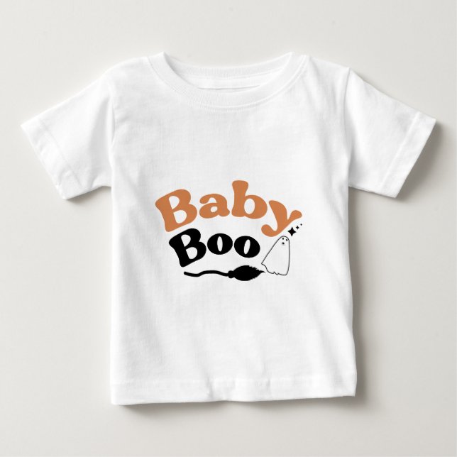 Pour Bébé "Baby Boo Halloween T-Shirt - Éffrayant Baby Tee (Devant)