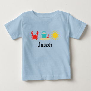 Pour Bébé Baby Boys Watercolor Beach Trio T-shirt