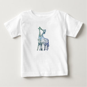 Pour Bébé Baby Fine Jersey T-Shirt Sweet Giraffes Kiss
