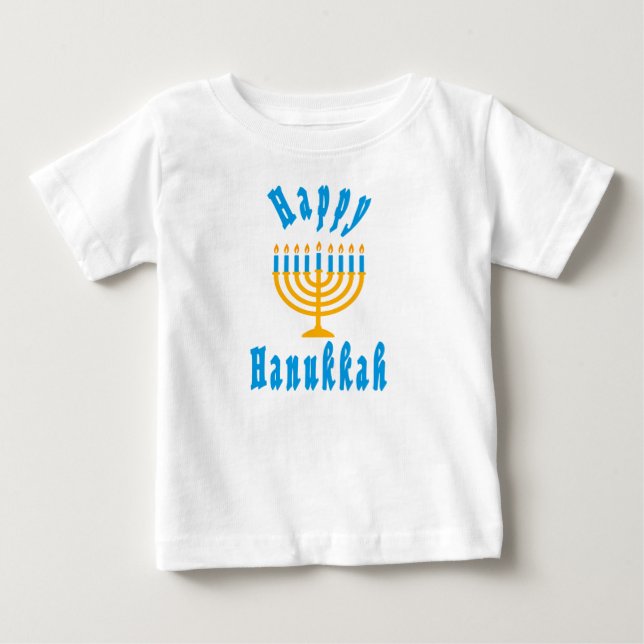 Pour Bébé Baby Hanukkah T-shirt (Devant)