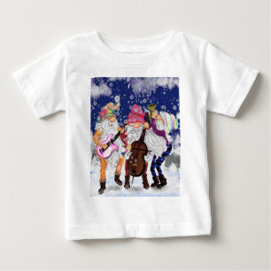 Pour Bébé Baby Noël T-Shirt Cadeau Gnome Music Band