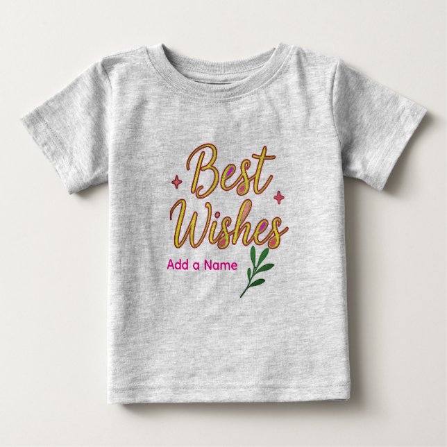Pour Bébé  Baby T-Shirt – Personalized with  Name (Devant)