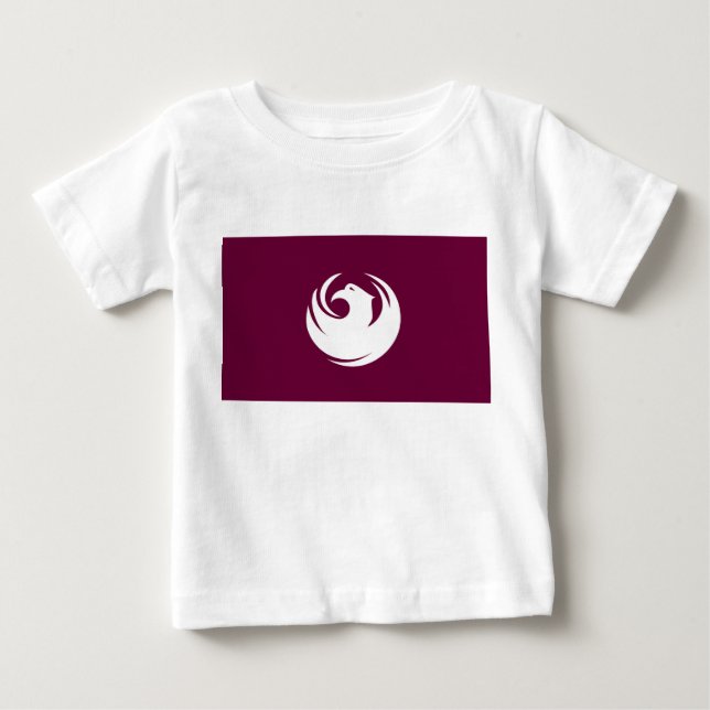 Pour Bébé Baby T-Shirt with Flag of Phoenix City (Devant)