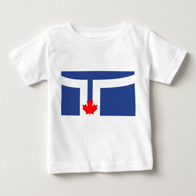 Pour Bébé Baby T-Shirt with Flag of Toronto (Devant)