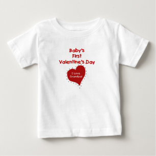 Pour Bébé Baby Valentine I Love Grand-père T-shirt