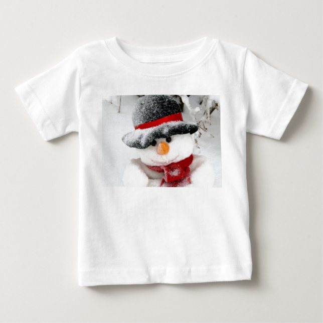 Pour Bébé Badine le T-shirt de bonhomme de neige (Devant)