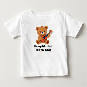 Pour Bébé Beary Musical Comme Mon Papa Toddler T-Shirt