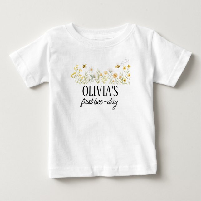 Pour Bébé Bee Birthday Beeday TOUT AGE T-shirt (Devant)
