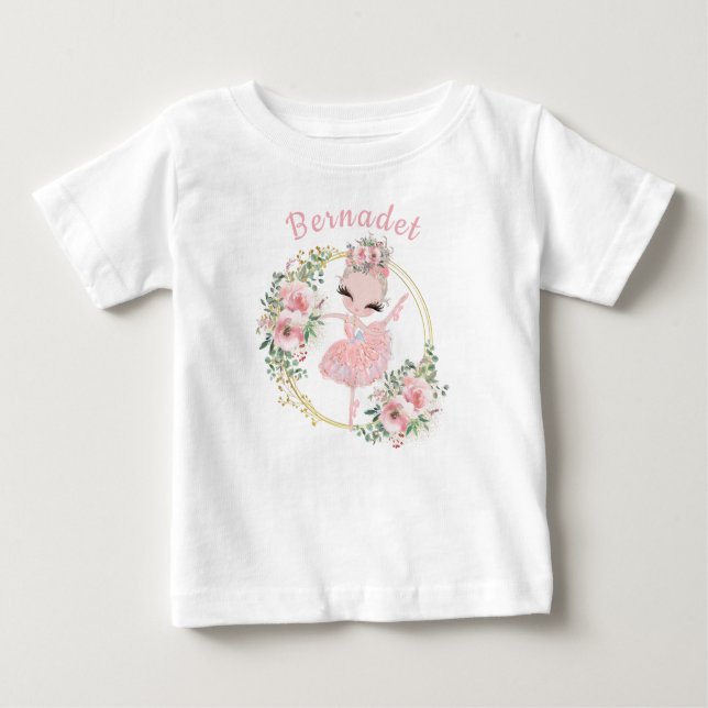Pour Bébé Belle aquarelle Ballerina Fairy Baby T-shirt (Devant)