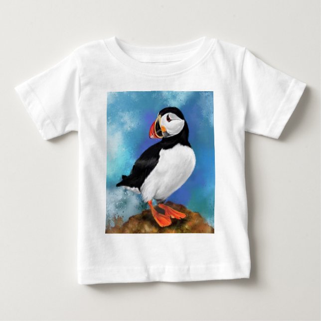 Pour Bébé Belle T-shirt Oiseau de Puffin Atlantique (Devant)