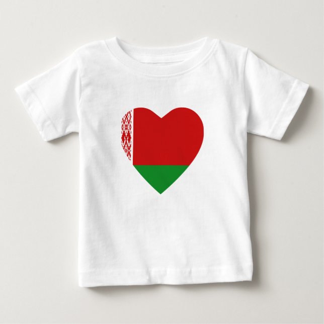 Pour Bébé Biélorussie - T-shirt Coeur (Devant)