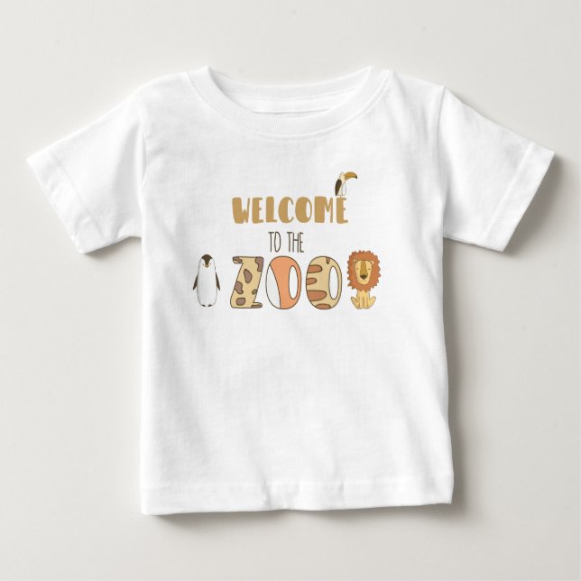 Pour Bébé Bienvenue Au T-Shirt Zoo (Devant)