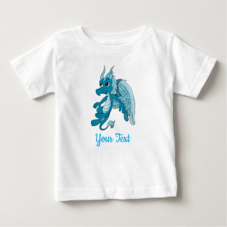Pour Bébé Blue Dragon Cartoon Baby T-Shirt