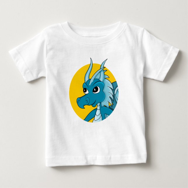 Pour Bébé Blue dragon cartoon baby T-Shirt (Devant)