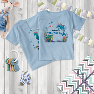 Pour Bébé Blue Wild One, Oceanic Adventure party T-shirt