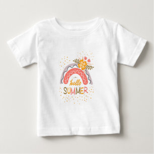 Pour Bébé Bonjour école, Bonjour vacances d'été T-shirt