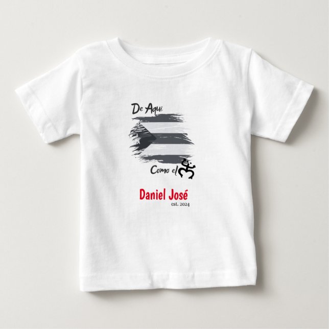 Pour Bébé Boricua Pride drapeau portoricain Coqui T-Shirt (Devant)