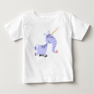 Pour Bébé Caricature inhabituelle Unicorn Baby T-shirt