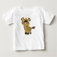 Caricature mignonne souriante Hyena Baby T-Shirt