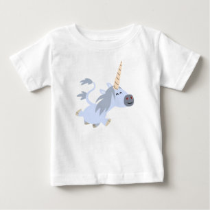 Pour Bébé Caricature Trotting Unicorn Baby T-Shirt