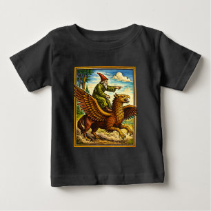 Pour Bébé Carte postale du T-shirt fantaisie Cavalier Escarg