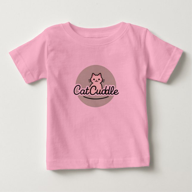 Pour Bébé Cat Cuddle Cute Cartoon Kitty T-Shirt (Devant)