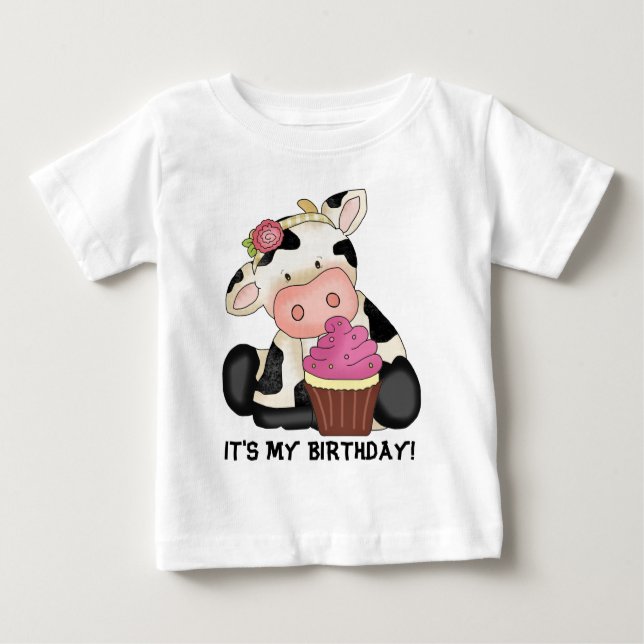 Pour Bébé C'est mon T-shirt de vache à anniversaire (Devant)