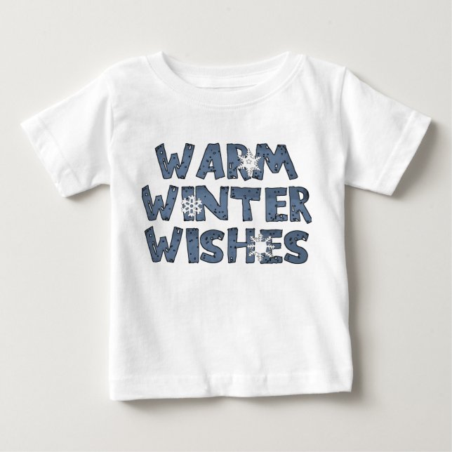 Pour Bébé Chaleureux hiver Désirs Vacances T-shirt (Devant)