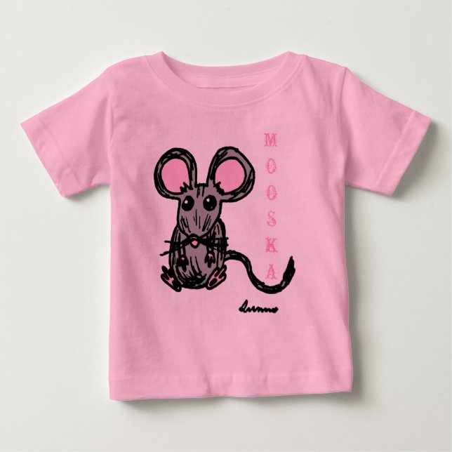 Pour Bébé Chemise T-Shirt À Manches Longues Mouse Mooska (Devant)