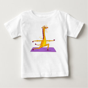 Pour Bébé Chemise T-Shirt Dessin Animé Girafe Dessinée à la 