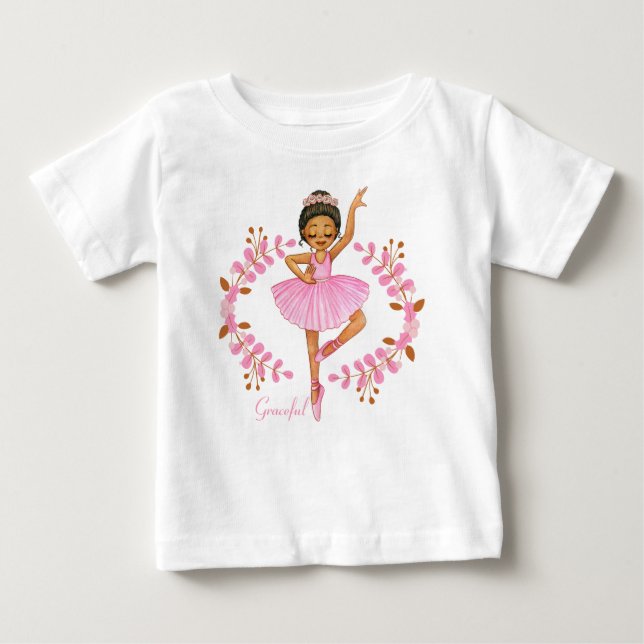 Pour Bébé Chemise T-Shirt Graceful Brunette Ballerina (Devant)