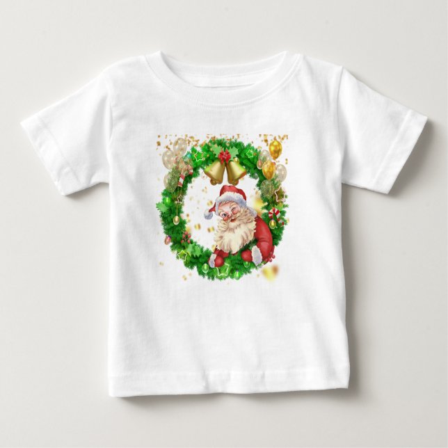 Pour Bébé Chemise T-shirt Santa Claus Baby Fine Jersey (Devant)