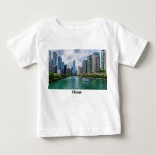 Pour Bébé Chicago River et Trump Tower Baby T-Shirt