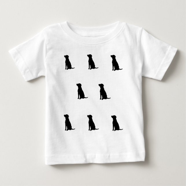 Pour Bébé Chien silhouette T-shirt enfant (Devant)
