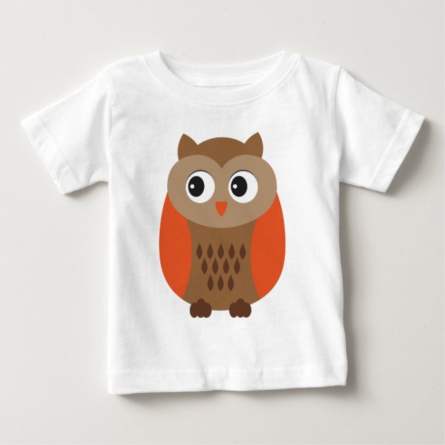 Pour Bébé Chouette mignonne, Chouette bébé, T-shirt Oiseau d (Devant)