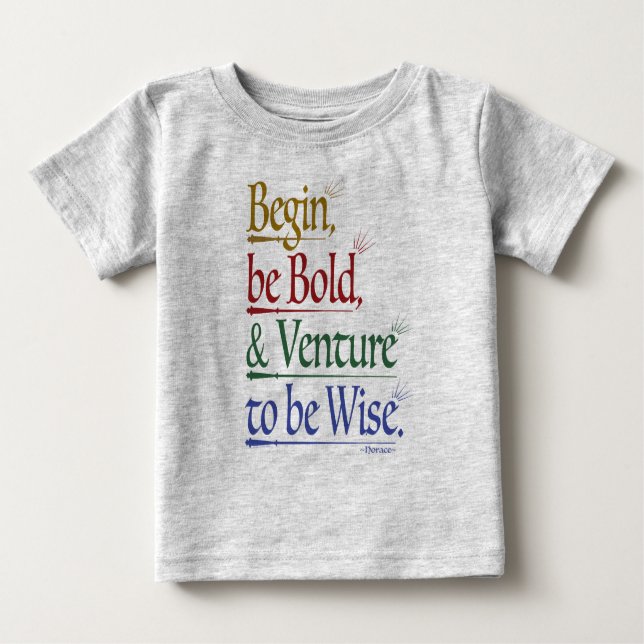 Pour Bébé Citation Magique Horace Baby T-shirt (Devant)