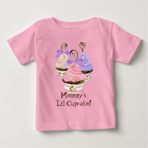 Pour Bébé Coeur Cupcake Trio "Maman's 'Lil Cupcak" - T-shirt