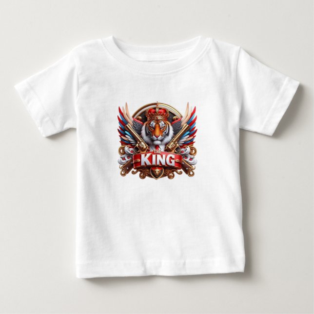 Pour Bébé Conception de T-Shirt à typographie « LE ROI » (Devant)