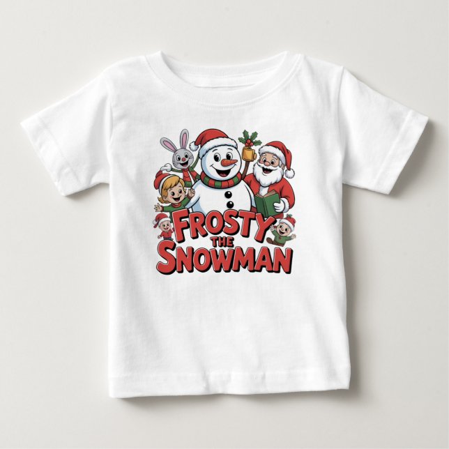 Pour Bébé conception de t-shirt frosty le bonhomme de neige (Devant)