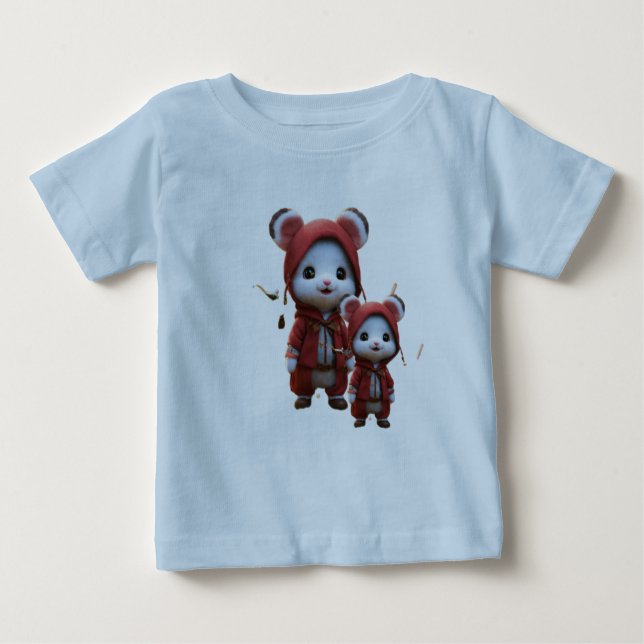 Pour Bébé "Confort minuscule : Baby Fine Jersey T-Shirt Coll (Devant)