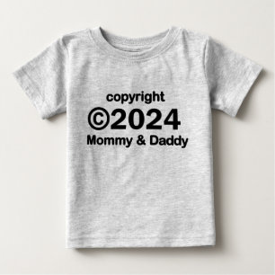 Pour Bébé Copyright 2020 Maman et Papa Baby T-shirt