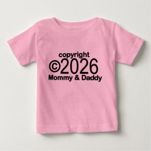 Pour Bébé Copyright 2022 Maman et Papa Baby T-shirt