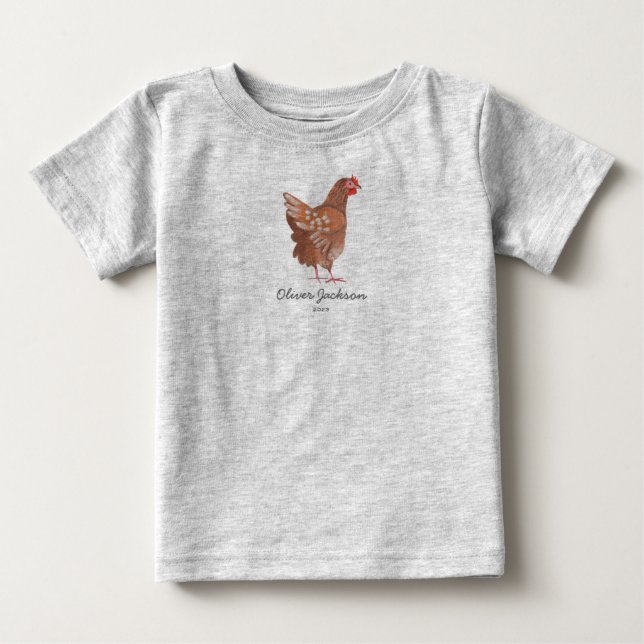 Pour Bébé Coq du Marché Fermier | Petit Garçon | T-shirt (Devant)